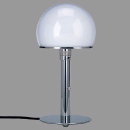 Bauhaus Lampe Med Metal Fod Og Metalrør i Blank Krom