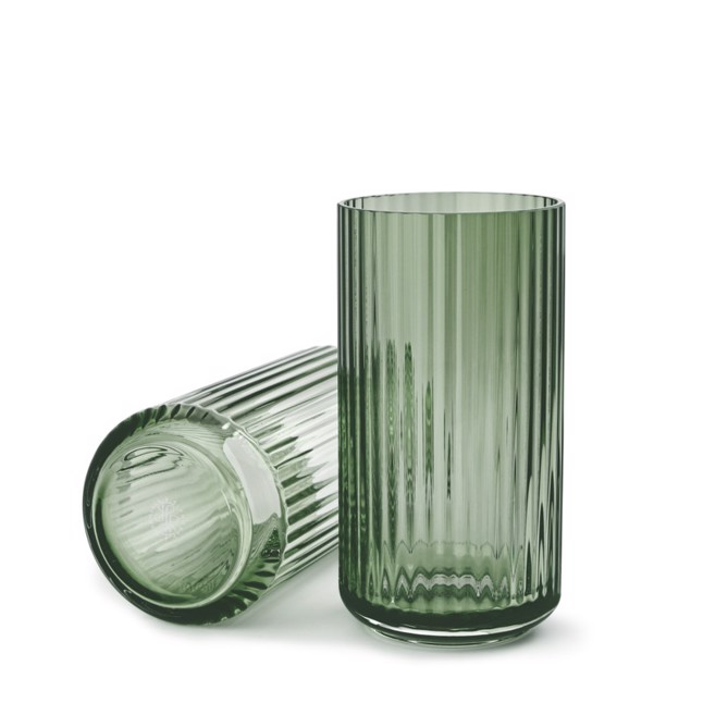 vase Se igennem i mellemtiden Lyngby Vase i glas i den nye farve - Copenhagen Green